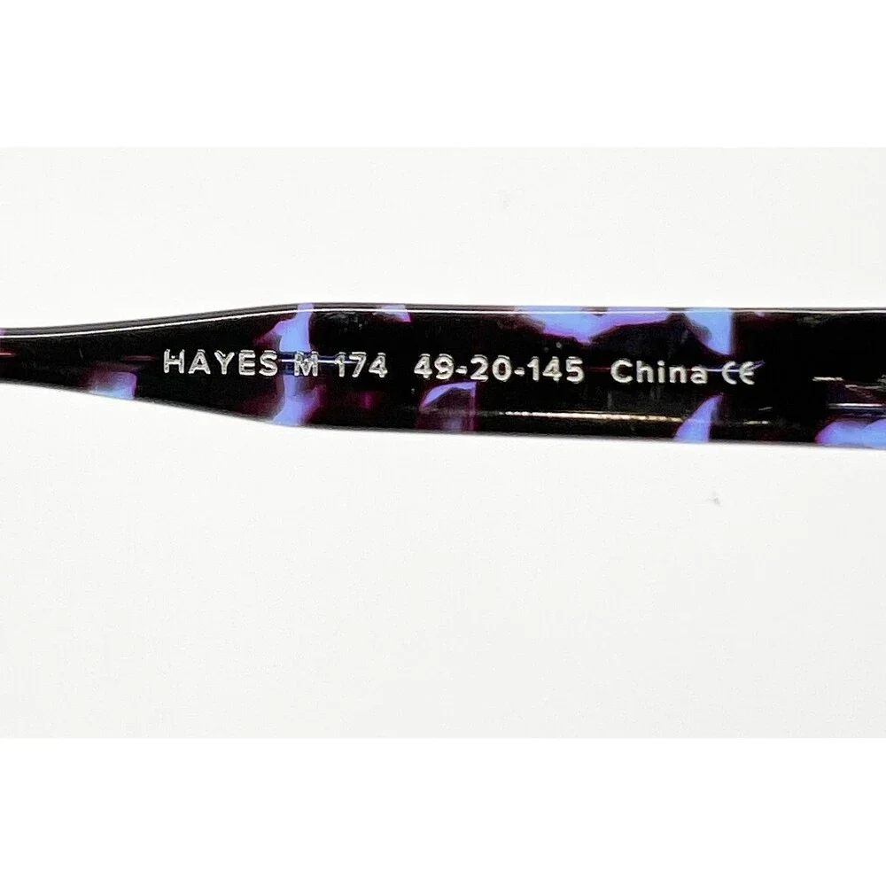 Warby Parker Hayes Eyeglasses Womens Blue Tortoise Round 49-20-145